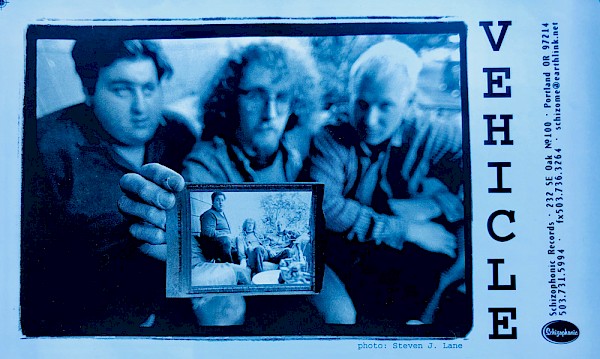 Vehicle press shot of Mike Hughes, John Vinzant and Andy Ricker via Schizophonic Records: Photo by Steven J. Lane