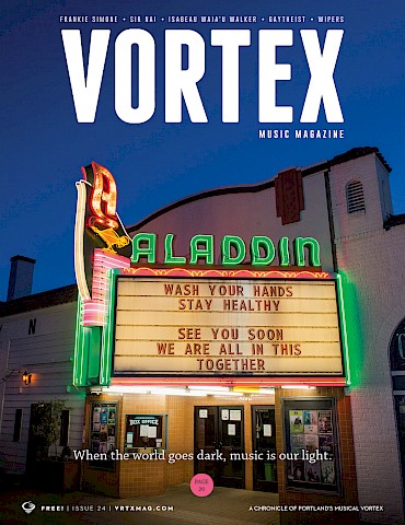 When the world goes dark, music is our light. Inspiring hope and offering perspective beyond overwhelming coronavirus stats, Vortex will continue to tell stories of our #PDXmusic community: CLICK HERE to subscribe and get a copy of the mag delivered to your door each quarter! Photo by Anthony Pidgeon
