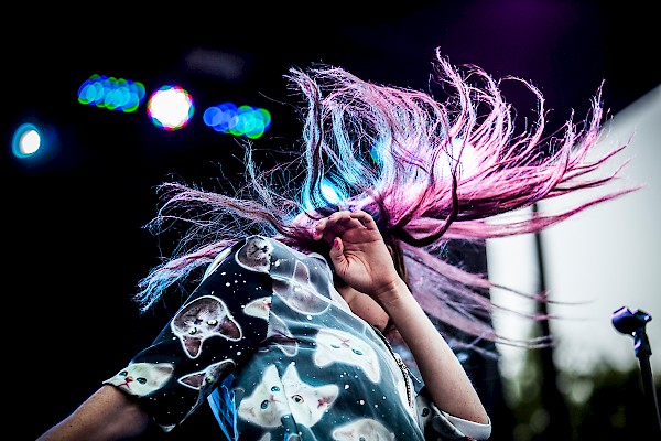 MisterWives' Mandy Lee and her octopus hair—click to see an entire gallery of photos by Sam Gehrke from day one of MusicfestNW on August 21, 2015