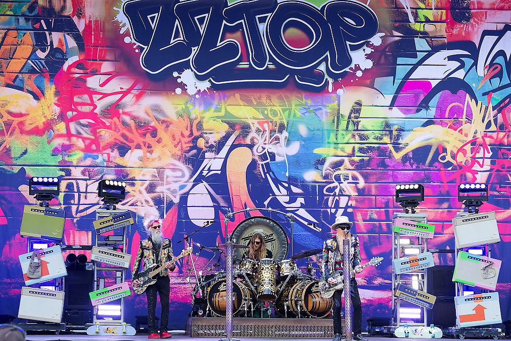 ZZ Top, Edgefield Amphitheater, photo by John Alcala