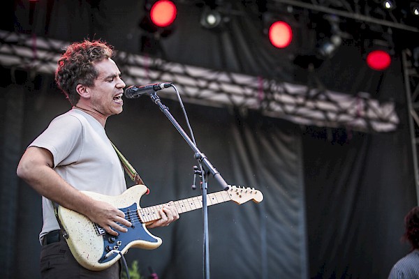 Andrew Savage of Parquet Courts—click to see more photos by Sam Gehrke from August 28