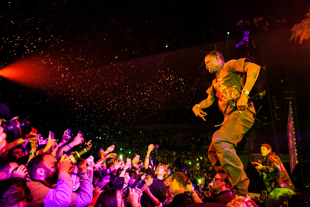 Travis Scott, Veterans Memorial Coliseum, Rose Quarter, photo by Tojo Andrianarivo