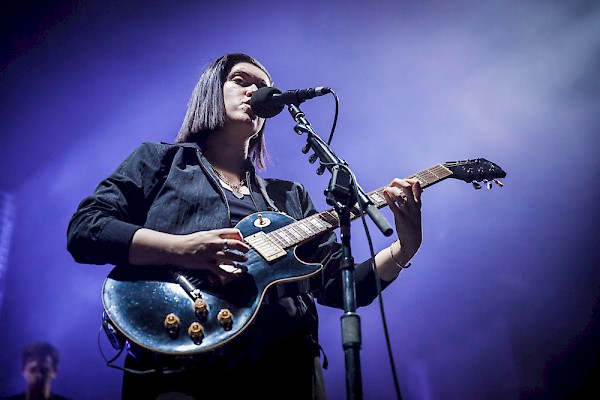 The xx at Veterans Memorial Coliseum on April 23—click to see more photos by Tojo Andrianarivo