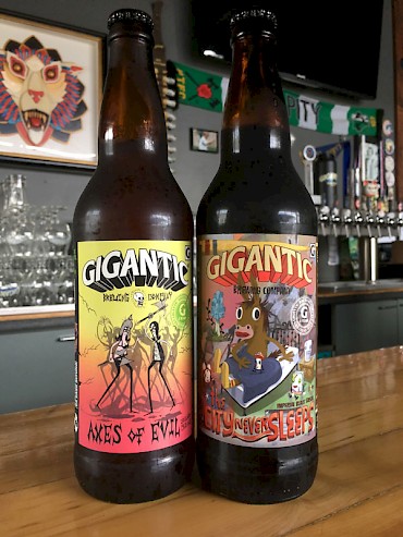 They said it couldn't, no wouldn't, ever be done but beers #2 and #3 from Gigantic (The City Never Sleeps and Axes of Evil, respectively) are back—this time with some musical accompaniment