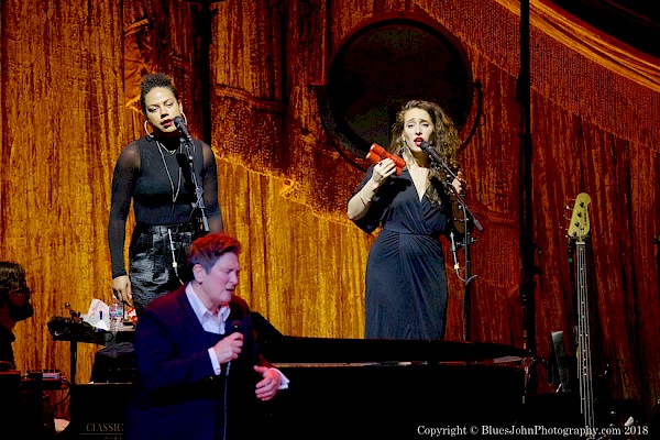 Portland's Tahirah Memory and Moorea Masa sharing the stage with k.d. lang at the Schnitz on February 27—click to see more photos by John Alcala