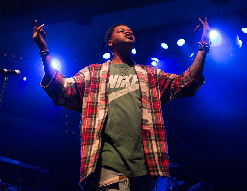 BJ The Chicago Kid, Crystal Ballroom, Soul'd Out Music Festival, photo by Jensen Ocampo