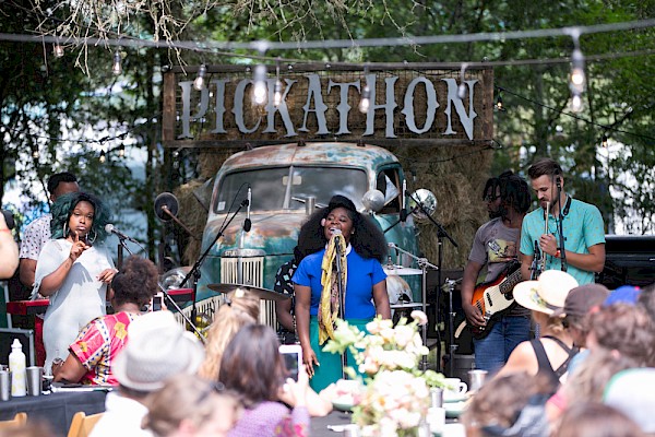 Chef Karl Holl of Spatzle and Speck teamed up with Tank and The Bangas for a Curation Series Sunday brunch at Pickathon in 2017: Photo by Bruce Ely