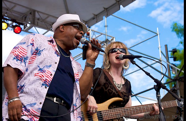 Andy Stokes and Lisa Mann together at the 2014 Watefront Blues Festival—click to see a whole gallery of photos by John Alcala
