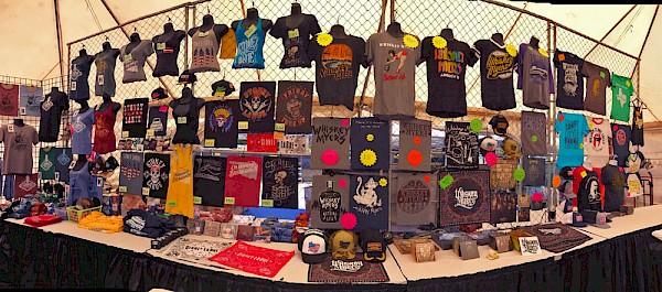 Take a cue from J-Fell Presents' Cheryl Bland and her merch spread at the Wild Hare Country Fest