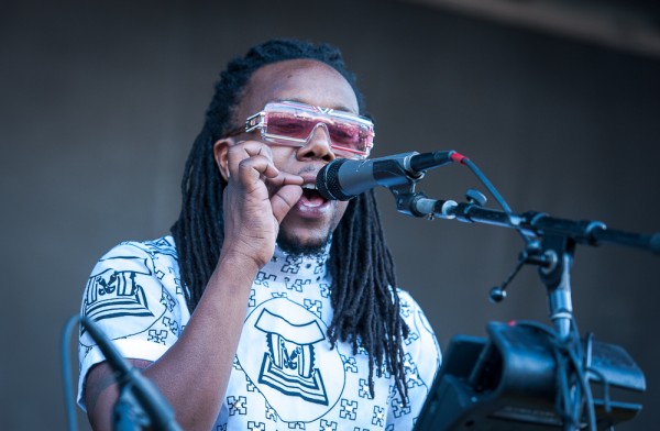 Tendai Maraire of Shabazz Palaces—click to see a whole gallery of day two at Project Pabst by Ronit Fahl